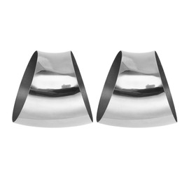 Motoforti 2pcs 7" Inch OD 45 Degree Mandrel Bend Elbow Tube Car Exhaust Pipe Tubing Piping Thickness 2.0mm/14GA 180x212x2.0mm 304 Stainless Steel Silver Tone