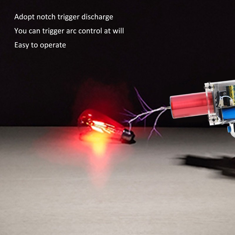 Arc Coil Handheld Portable Beautiful Artificial Lightning Generator 13cm Adjustable