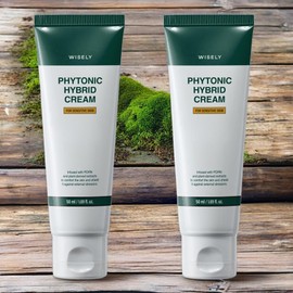 Wisely Skin Moisturizing Skin Texture Naturally Derived Skin Protection Solution Phytonic Bare Face Cream 2 x 50ml / 와이즐리 피부촉촉함 피부결 자연유래 피부보호 솔루션 파이토닉 민낯 크림 2개 50ml