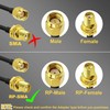 CABLEPELADO 2m SMA Coaxial Cable Black Male to Female Wi-Fi