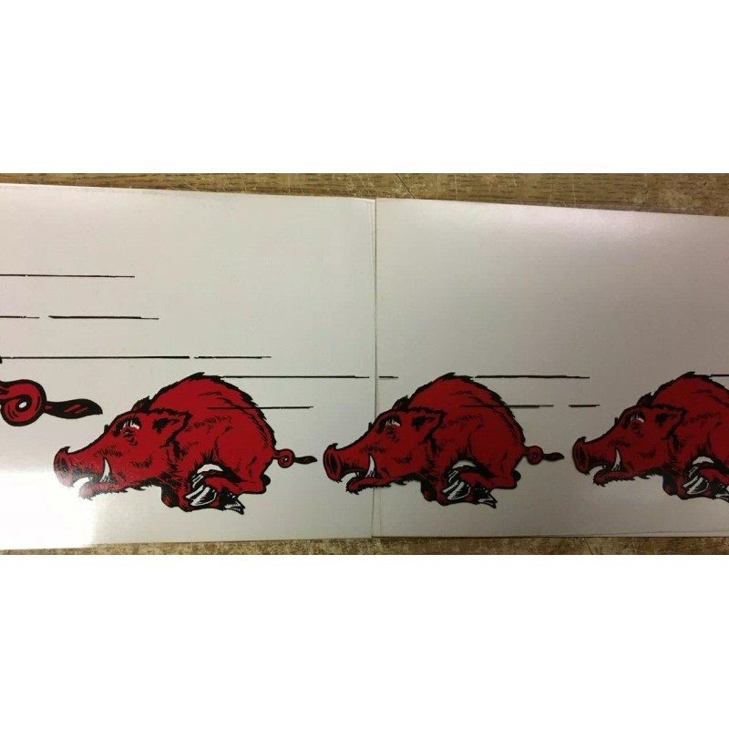 (1) Arkansas Razorbacks Vintage Decal/ Sticker Running Hogs