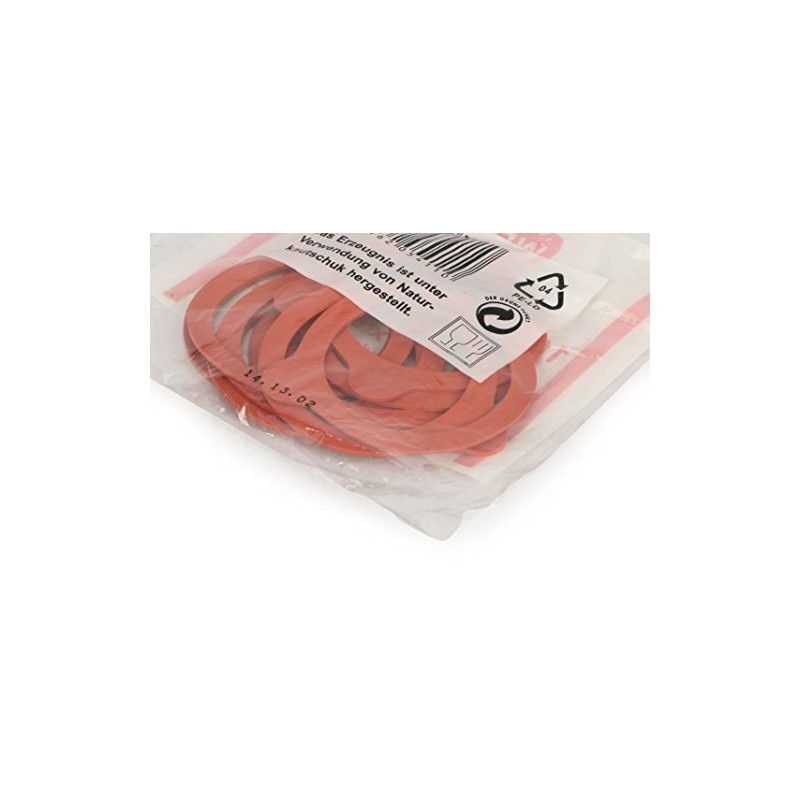Weck 80 mm Pack 10 Seals, Plastic, dark red