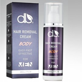 DB Hair Removal Cream for Men – 200ml | Formulated for Men’s Coarse Body Hair | Easy to Use, Painless, Provides Quality Results Lasting Longer than Shaving Alone | Suitable for Use on All Skin Types