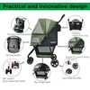 ROODO 3 Wheel Pet Stroller Best Lightweight Foldable Compact Portable