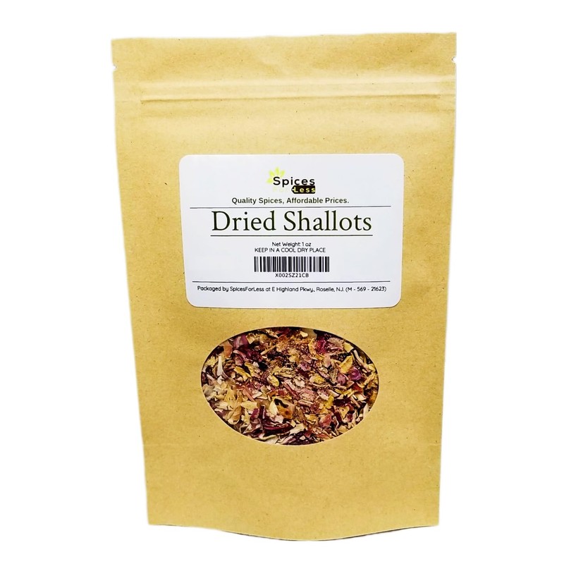 SFL DRIED SHALLOTS ONION CHOPPED - 1 OZ RESEALABLE POUCH