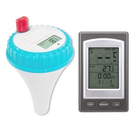 Wireless Digital Pool Floating, Thermometer Water Temperature Swimming Spa Bathtub Floating Thermometers Easy Read with and Humidity for Fish and Bath Waterproof