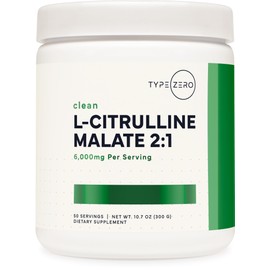 Type Zero Clean L-Citrulline Malate 2:1 Powder Drink Mix (500g, Unflavored) (83 Servings) - Keto Friendly, Gluten Free, Non-GMO