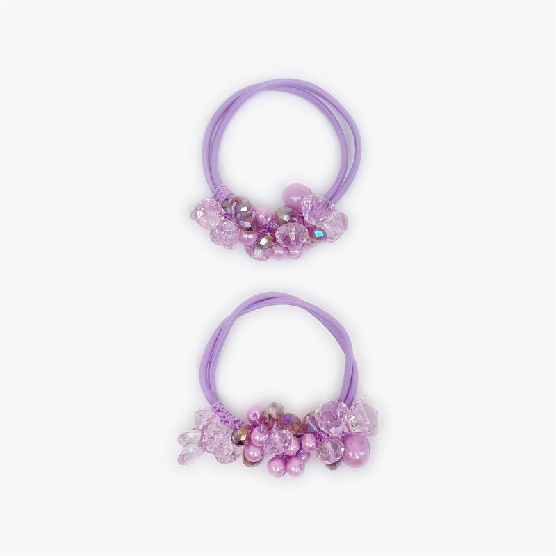 BasicSense Beads Double Elastic Bobbles Ponytail Holder Hair Ties Band