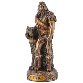 Veronese Miniature Figurine Germanic God Tyr Bronze Hand-Painted