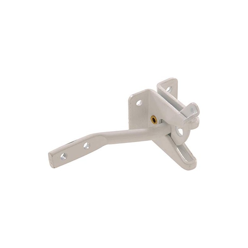 Hardware Essentials 852756 Universal Gate Latch, Steel, White Finish, 1