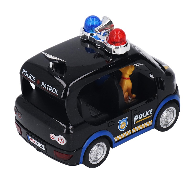 Policeman Car Toy Strong Alloy Detailed Texture Lights Sound Effect
