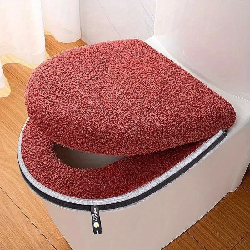 Thickened Toilet Seat Cushion for Winter – Soft Machine-Washable Cover