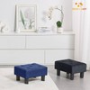 BRIAN & DANY Small Foot Stool, Linen Foot Stools with