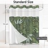 Xiazhilaio No Hook Plant Shower Curtain with Snap in Liner,