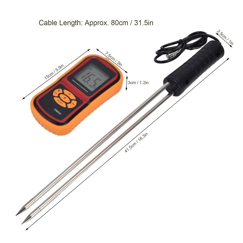 Digital Moisture Detector Portable Grain Moisture Meter LCD Hygrometer Humidity