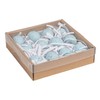 Creative Co-Op Boxed Set of 12 Blue Speckled Ceramic Robin