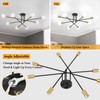 Modern Sputnik Chandelier 8-Light Industrial Ceiling Lights Fixture 32" Black