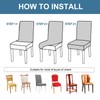 Genina Waterproof Chair Covers for Dining Room, Stretch Jacquard Dining