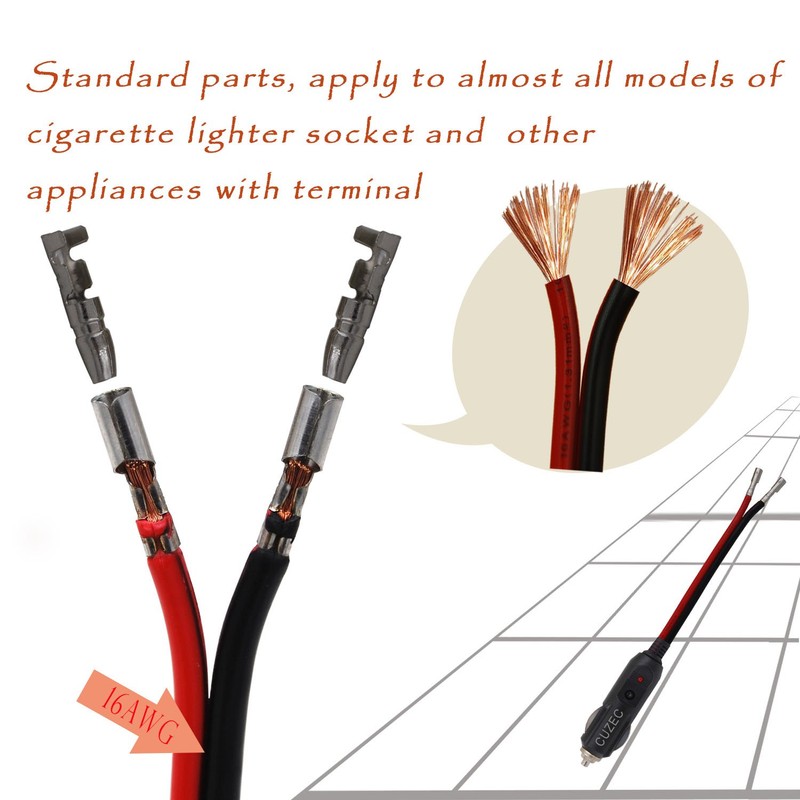 CUZEC (10-PCAK 12V adaptador de corriente para encendedor de cigarrillos
