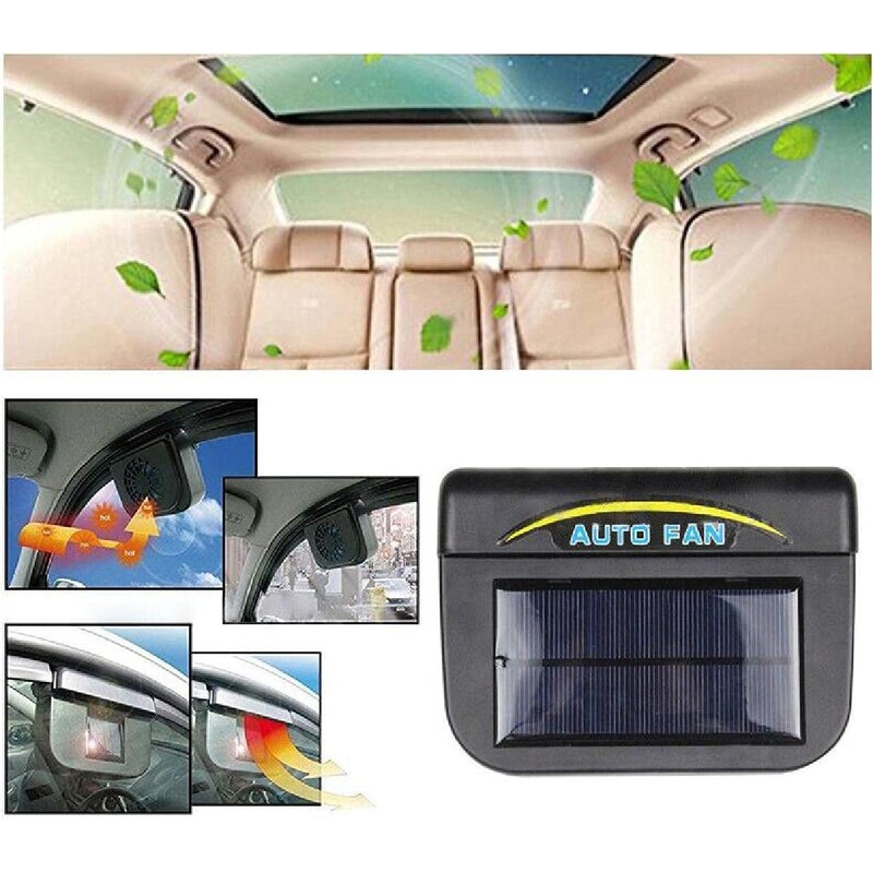Exhaust Fan, Riloer 1W Portable Car Solar Vent Fan for