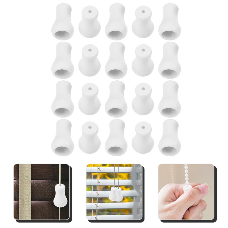 Ciieeo 100 Pcs Shutter Knob Blind Pull Cord Ends Retainer