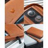 VULKIT Porta Pasaporte de Cuero con Bloqueo RFID y Correa