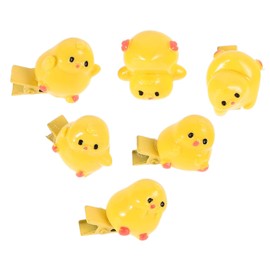 FRCOLOR 6pcs Cartoon Yellow Chick Hair Clips for Fun Animal Bobby Pins for Daily Wear Parties Travel Secure Grip Duck Clips for Hair Styling