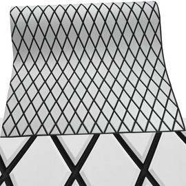 KT GuoMei 102.3" X45.2” Diamond Pattern Sea Deck Self-Adhesive Boat Flooring Eva Foam Decking Marine Non-Slip for Motorboat Fishing Boat Yach (47.25" X 35.4", Light Gray and Black-)