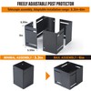 WOCEPU Stainless Steel Adjustable (Range 3.3"-6") Post Protector, Protects Wooden