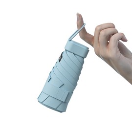 Mini Travel Sun Umbrella for Purse,Small Compact UV Umbrella Protection Sun,Lightweight Portable Parasol Umbrella Windproof for Women Men Kids