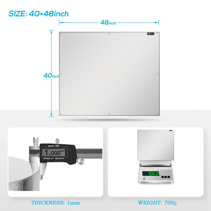 FLASLD Aluminum Heat Shield Mat for Grill, Stove, Oven and