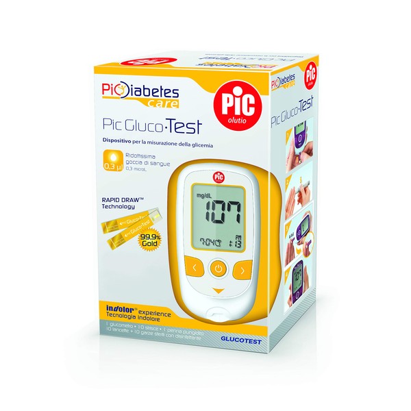 Pic Solution GlucoTest Blood Glucose Monitor Kit