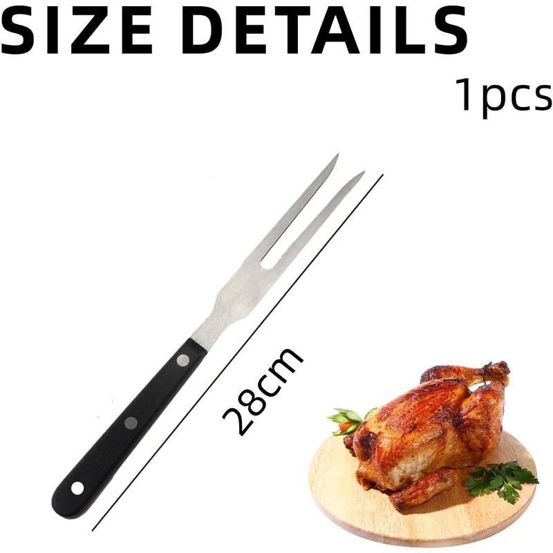 LATRAT 1 Piece Meat Serving Fork, Grill Fork, Stainless Steel