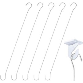 Clip Strip Ceiling and Window Double C Display Hook Sign Holders Brand, 6 inch, Steel, 3/32" Diameter, Banner, Poster, and Sign Hanger, Pack Size - 50