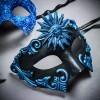 iLoveMasks Venetian Sun God w/ Luxury LARGE Side Feather Masquerade