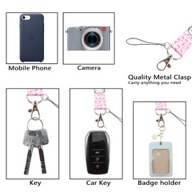 Rondlaho Kitty Cat Lanyard for Keys Key Chain Clip Neck ID Badge Wallet Holder Lanyard (GS-Kitty A)