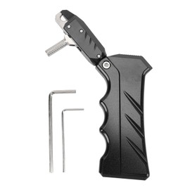 Archery Bow Thumb Release 4 Finger Design Adjustable Comfortable Grip Aluminum Alloy Compound Bow Aid Releaser Black