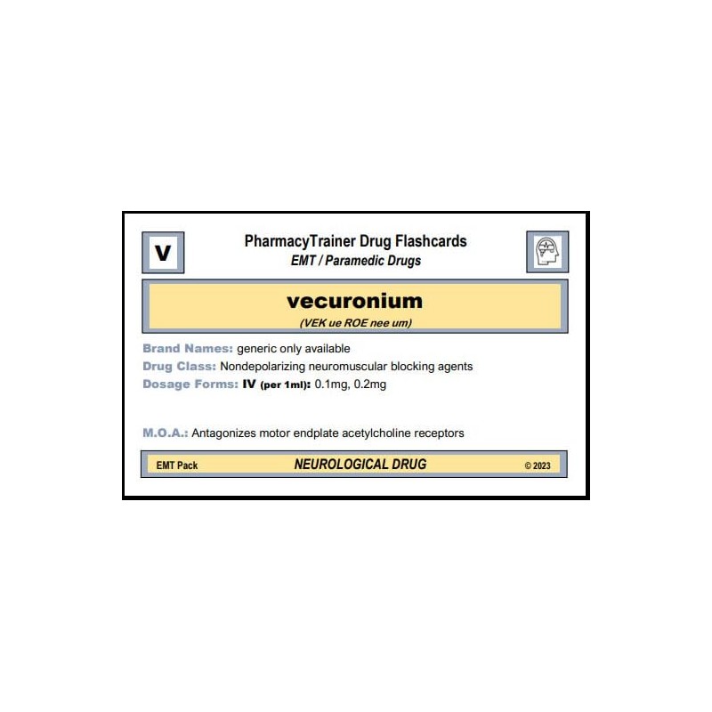 PharmacyTrainer EMS Drug Flashcards