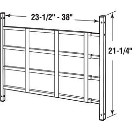 Segal S 4766 21 in, Fixed (Width Expandable) 4-Bar Window Grill, Bronze