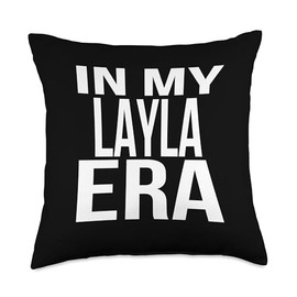 In My Layla Era Family Reunion Squad First Last Name Throw Pillow