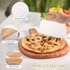 Zosenyer 2PCS Teigschaber Edelstahl, Teigkarte Set mit Rutschfestem Holzgriff, Pizzamesser