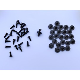 FDONG 25 Pcs Screw Type Retainer Clips,Push-Type Retainer Clips for Honda 90684-SA5-003 Isuzu 8942981190 Nissan 10998-30880