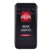 Mintice™ 12 V Car Red LED Light Illuminated Rocker Switch