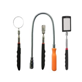 Telescopic Inspection Mirror with 2LED Lights, Telescopic Mirror Round Mirror, Telescopic Magnetic Pickup with LED Lights, Flexible Magnetic Pickup with LED Lights, Tool kit.