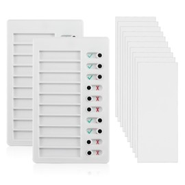 Pack of 2 Checklist Memo Plastic Board, Removable Reusable Memo Checklist Pad for Daily Task Planning for Elder My Chores Checklist for Messages