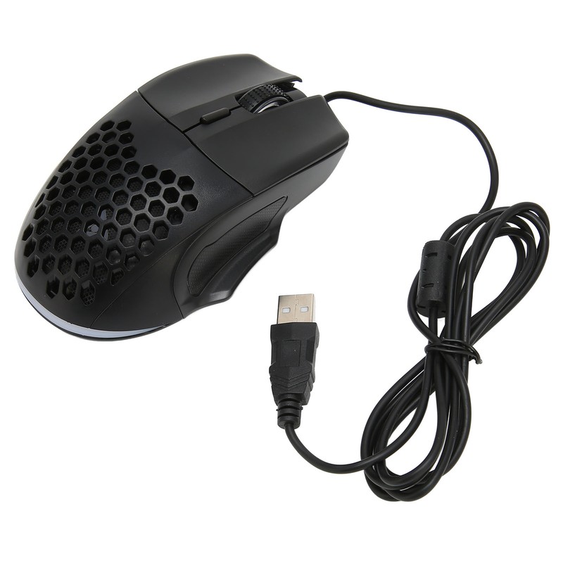 Honeycomb Mouse RGB Wired Gaming Mouse Lightweight Quick Answer RGB