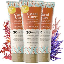 STREAM 2 SEA Stream2Sea Coral Care - Protector Solar Fps 30 Seguro Para Arrecifes, Tamaño De Viaje - El Primer Protector Solar Mineral Natural...     