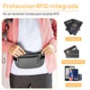 Riñonera de Viaje con Bloqueo RFID, Riñonera con Cremallera Invisible