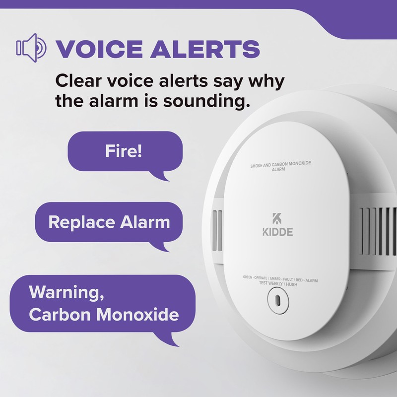 Kidde Hardwired Smoke & Carbon Monoxide Detector, AA Battery Backup,