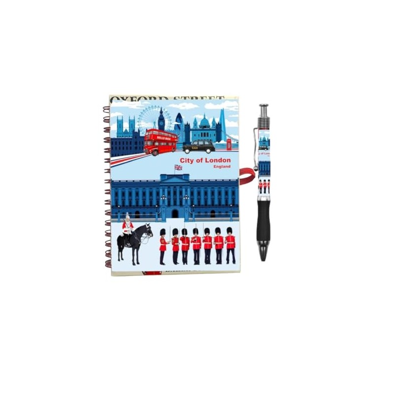 Bells Box A6 London Notebook and Matching Pen - England